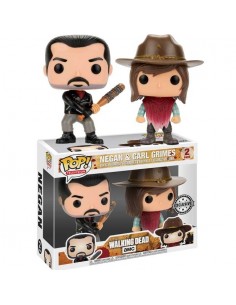 Funko Pop Negan y Carl Grimes Pack 2