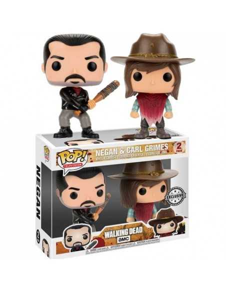 Funko Pop Negan y Carl Grimes Pack 2