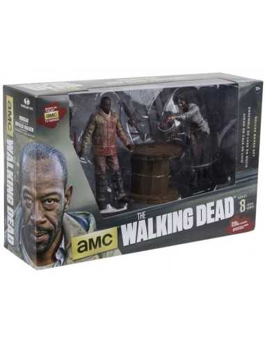 Figura diorama Morgan con caminante The Walking Dead