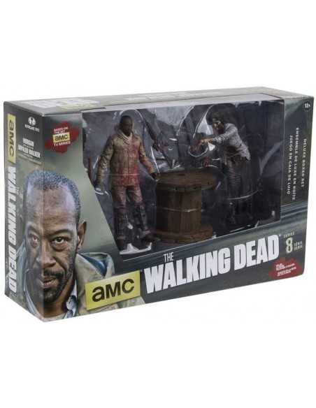 Figura diorama Morgan con caminante The Walking Dead