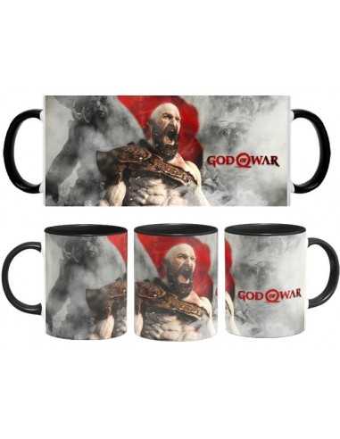 Taza God Of War Kratos y Trol