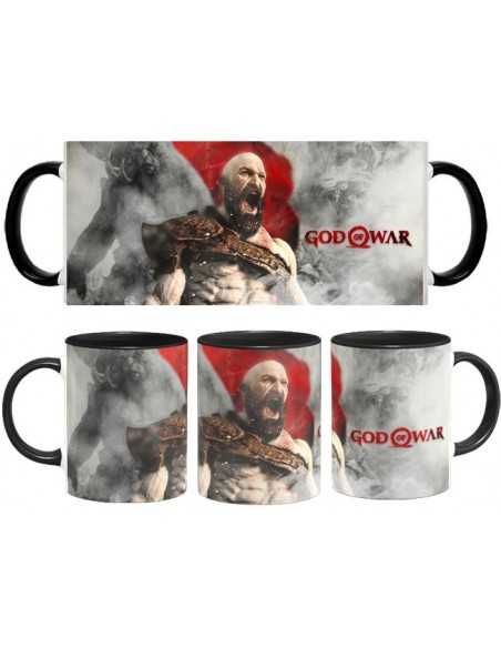 Taza God Of War Kratos y Trol