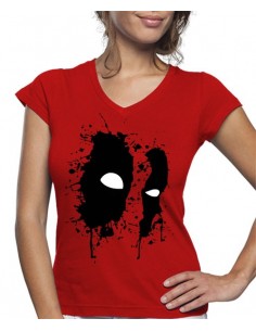 Camiseta DeadPool de mujer Splatter
