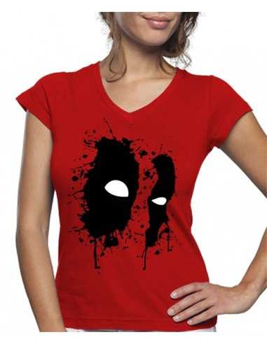 Camiseta DeadPool de mujer Splatter