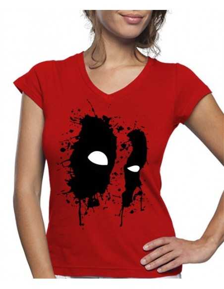 Camiseta DeadPool de mujer Splatter