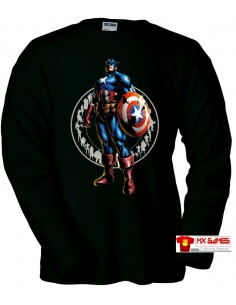 Camiseta Marvel vs Capcom 3 (Capitan America) Manga Larga