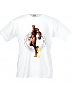 Camiseta de Ironman ,Marvel vs Capcom m.corta blanca