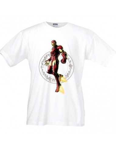 Camiseta de Ironman ,Marvel vs Capcom m.corta blanca