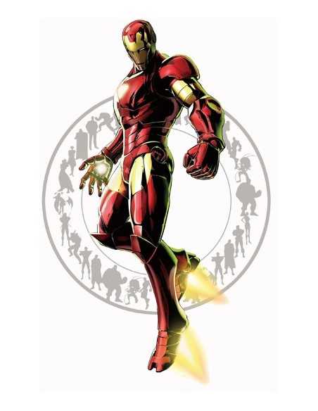 Camiseta de Ironman ,Marvel vs Capcom m.corta blanca