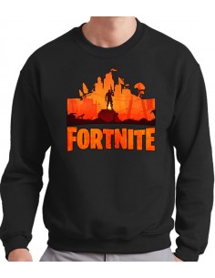 Sudadera Fortnite Logo Naranja