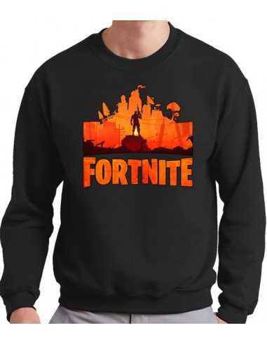 Sudadera Fortnite Logo Naranja