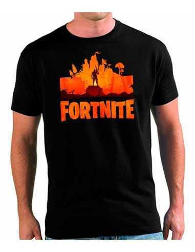 Camiseta Fortnite Logo Naranja