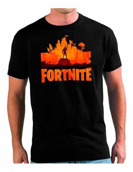 Camiseta Fortnite Logo Naranja