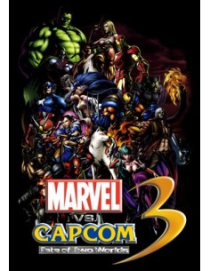 Camiseta Marvel vs Capcom 3 personajes Manga Larga Negra 2