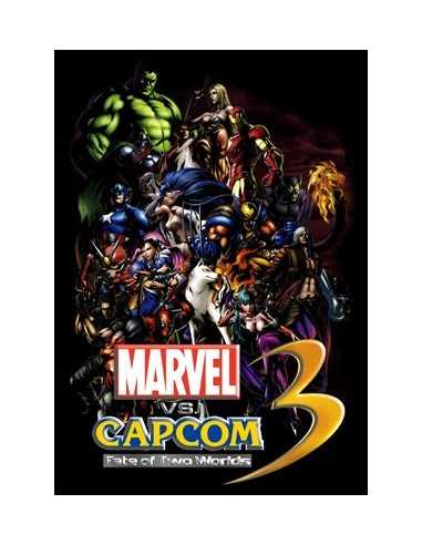 Camiseta Marvel vs Capcom 3 personajes Manga Corta Negra Camiseta Marvel vs Capcom 3 personajes Manga Corta Negra