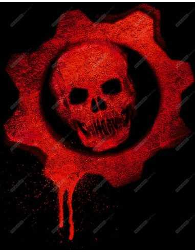 Camiseta de mujer Gears Of War calavera Graffitti