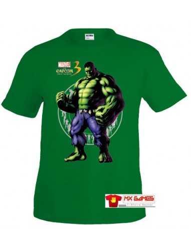 Camiseta Marvel vs Capcom 3 "Hulk" Manga corta Verde