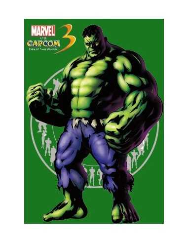 Camiseta Marvel vs Capcom 3 "Hulk" Manga corta Verde