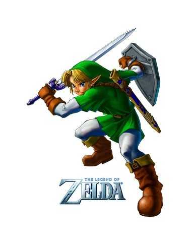 Camiseta Zelda (attack) manga larga azul claro