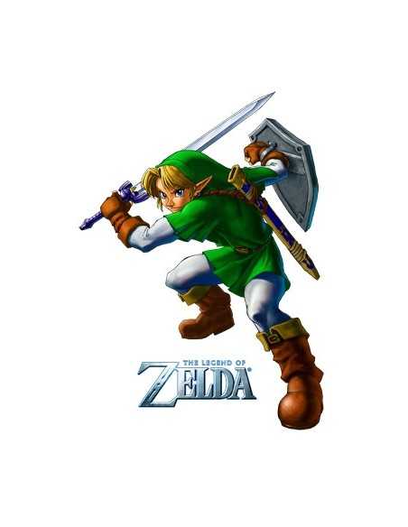 Camiseta Zelda (attack) manga larga azul claro