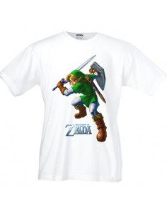 Camiseta Zelda (attack) manga corta blanca