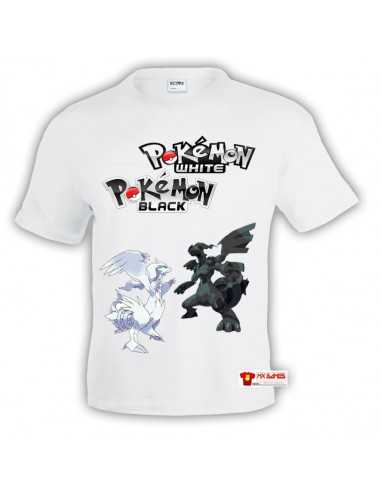 Camiseta de Pokemon Blanco y Negro (Reshiram y Zekrom) Camiseta de Pokemon Blanco y Negro (Reshiram y Zekrom)
