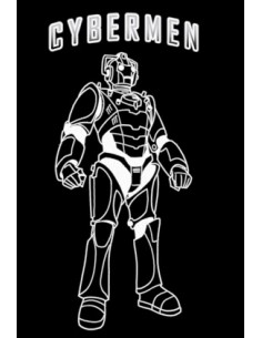 Camiseta Doctor Who Cybermen negra 2