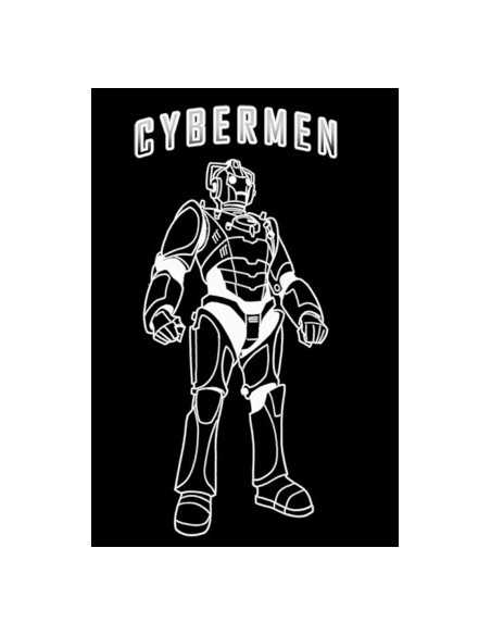 Camiseta Doctor Who Cybermen negra Camiseta Doctor Who Cybermen negra