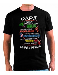 Camiseta eres mi Súper Héroe Marvel