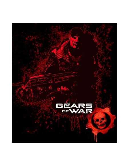Camiseta Gears of War (Markus red)negra manga corta.