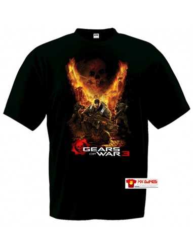 Camiseta Gears of War 3 (Destroyer) manga corta negra