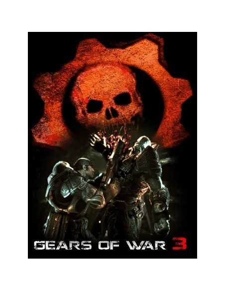 Camiseta Gears of War 3 (Lancer saw)negra manga corta