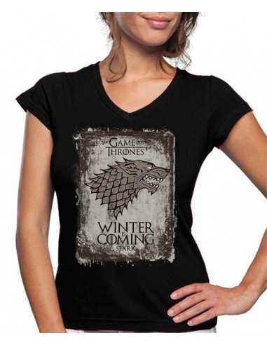 Camiseta de mujer Juego de Tronos Stark Vintage Camiseta de mujer Juego de Tronos Stark Vintage