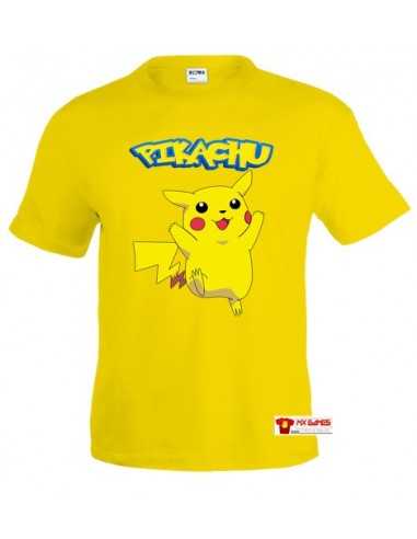 Camiseta Pokemon Pikachu amarilla manga corta Camiseta Pokemon Pikachu amarilla manga corta