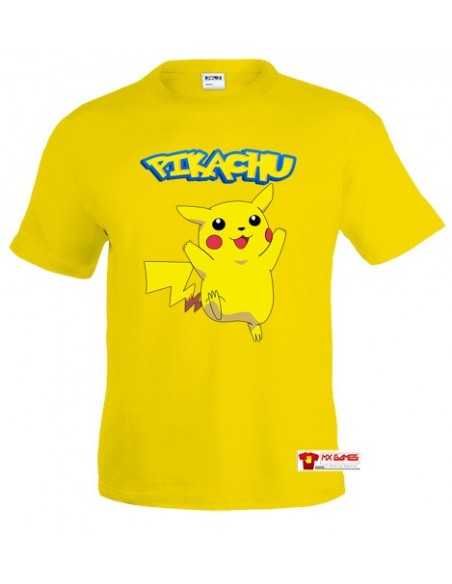 Camiseta Pokemon Pikachu amarilla manga corta Camiseta Pokemon Pikachu amarilla manga corta