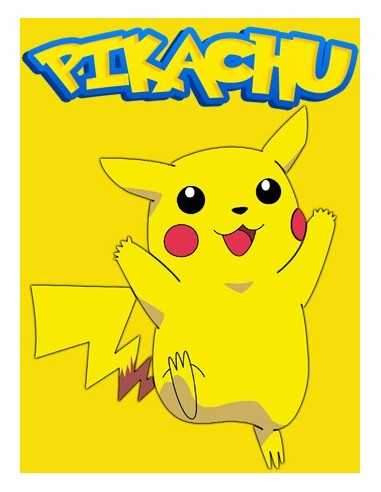 Camiseta Pokemon Pikachu amarilla manga corta Camiseta Pokemon Pikachu amarilla manga corta