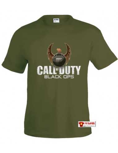 Camiseta Call of Duty Black Ops "Ops"verde militar Camiseta Call of Duty Black Ops "Ops"verde militar