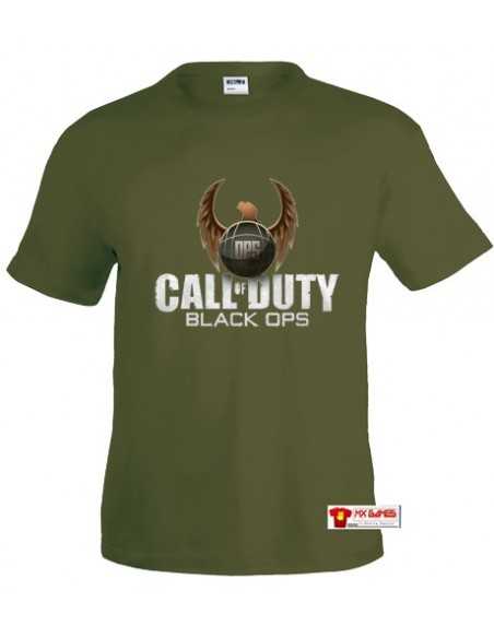 Camiseta Call of Duty Black Ops "Ops"verde militar Camiseta Call of Duty Black Ops "Ops"verde militar