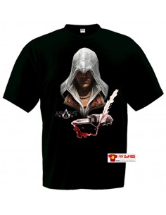 Camiseta Assassins Creed (Ezio pluma) Negra