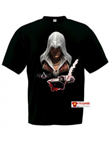 Camiseta Assassins Creed (Ezio pluma) Negra