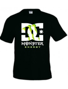 Camiseta Monster Energy-DC Negra