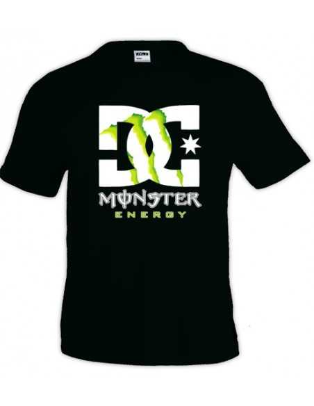Camiseta Monster Energy-DC Negra