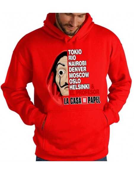Sudadera La Casa de Papel máscara Dalí con nombres