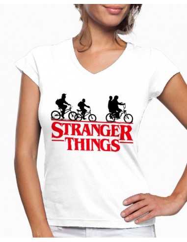 Camiseta Stranger Things de mujer Logo Bicis