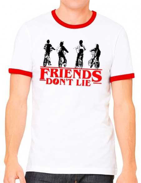 Camiseta Stranger Things Los Amigos No Mienten Camiseta Stranger Things Los Amigos No Mienten