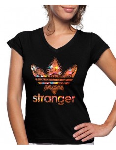 Camiseta Stranger Things de mujer Estilo Adidas Luces