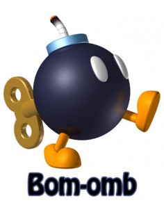Camiseta Super Mario Bom-omb ,Blanca 2