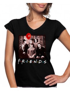 Camiseta mujer Friends It Pennywise terror Halloween