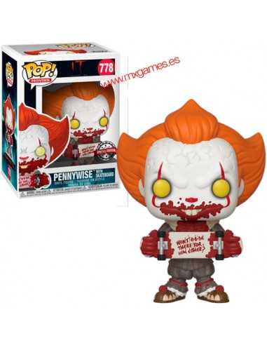 Funko Pop IT Pennywise exclusivo con Skate Funko Pop IT Pennywise exclusivo con Skate
