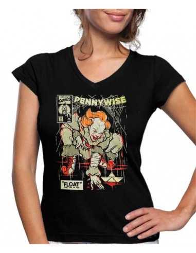 Camiseta de mujer IT ESO el payaso Pennywise comic